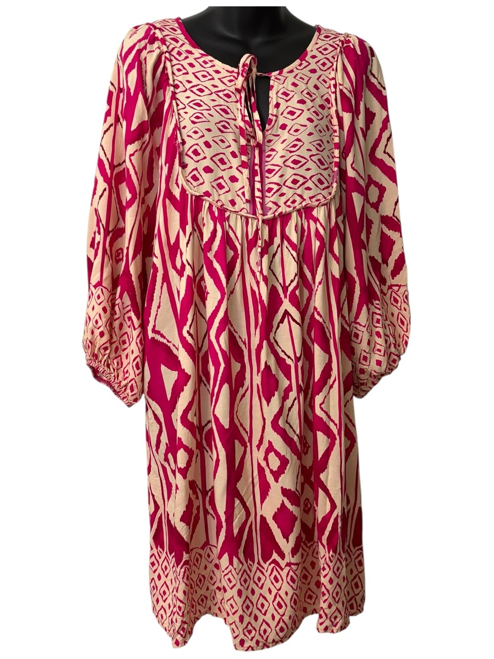 Qearal Geometric Summer Boho Mini Dress size XL - Picture 2 of 10